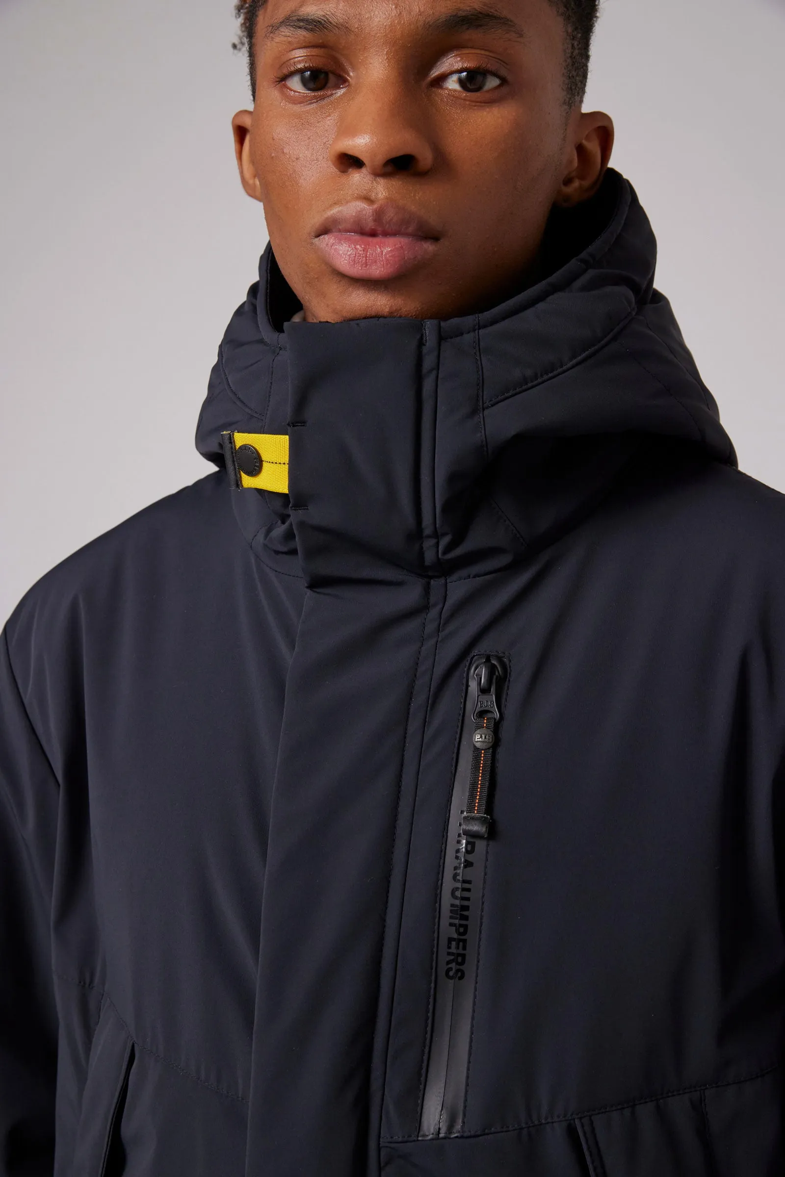 Easy Hooded Padded Jacket Black