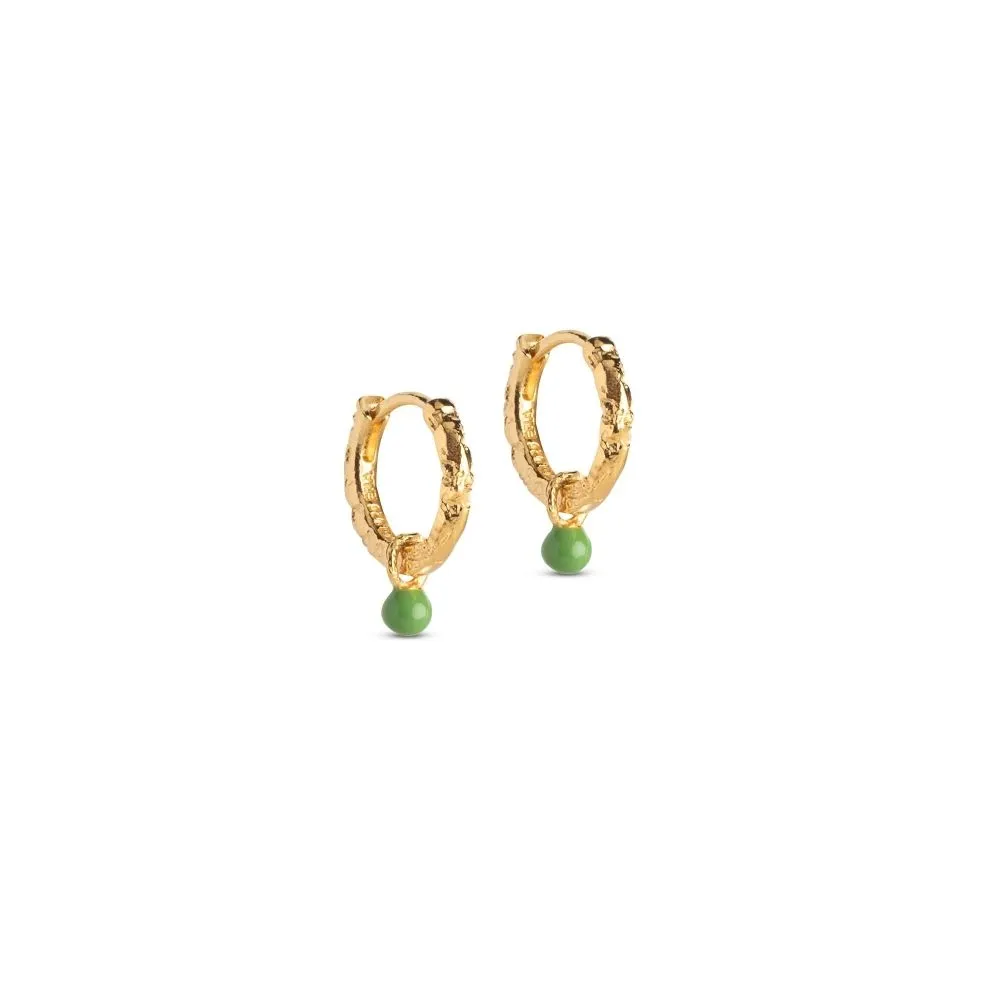 Enamel Copenhagen Belle Hoops - Grass Green