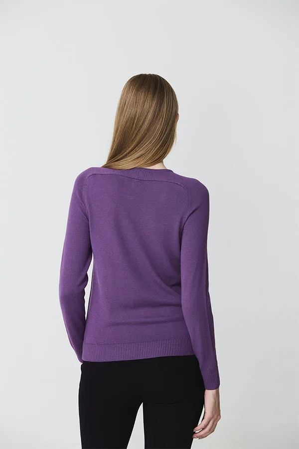 Escorpion BASIC PURPLE CREWNECK SWEATER