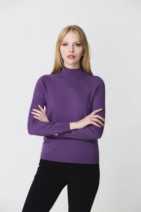 Escorpion BRAIDED DETAIL PURPLE SWEATER