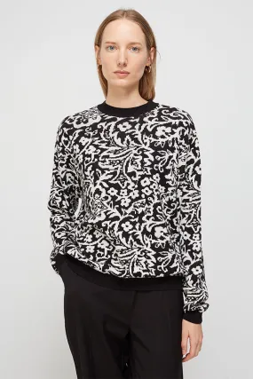 Escorpion FLORAL JAQUARD ROUND NECK SWEATER