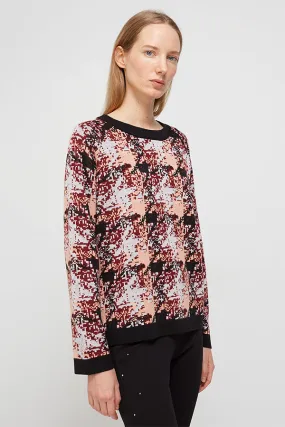 Escorpion MULTICOLOR JACQUARD HOUNDSTOOTH BOATNECK SWEATER