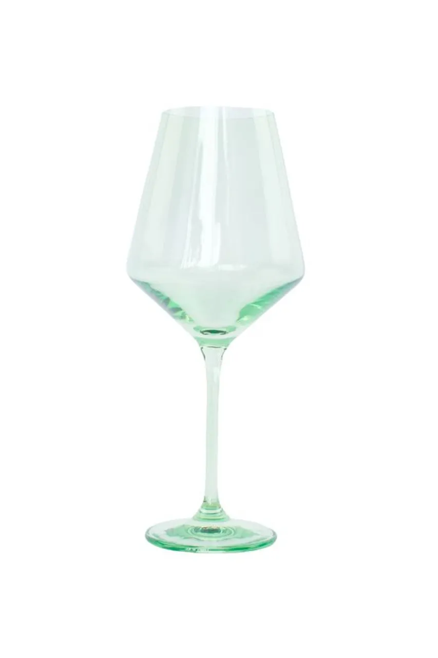 Estelle Colored Stemware Set of 2, Mint Green