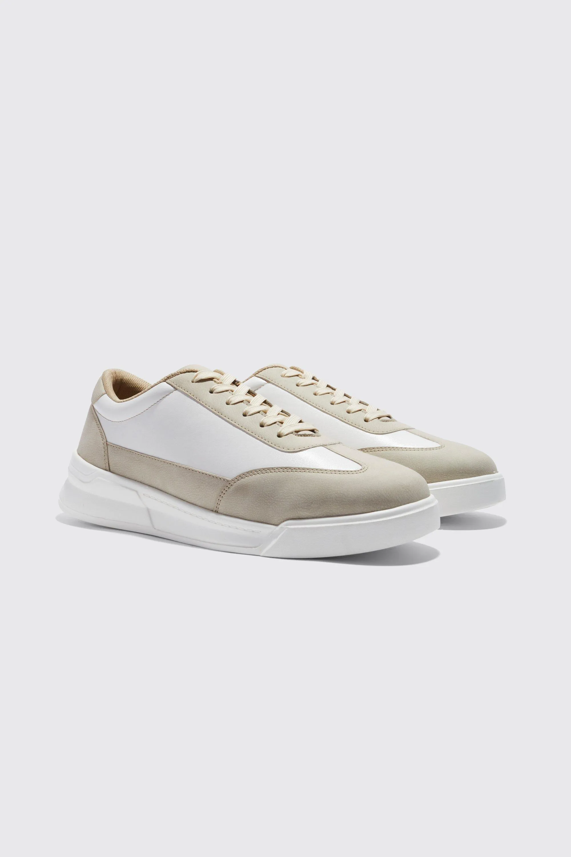 Faux Suede Panel Trainers