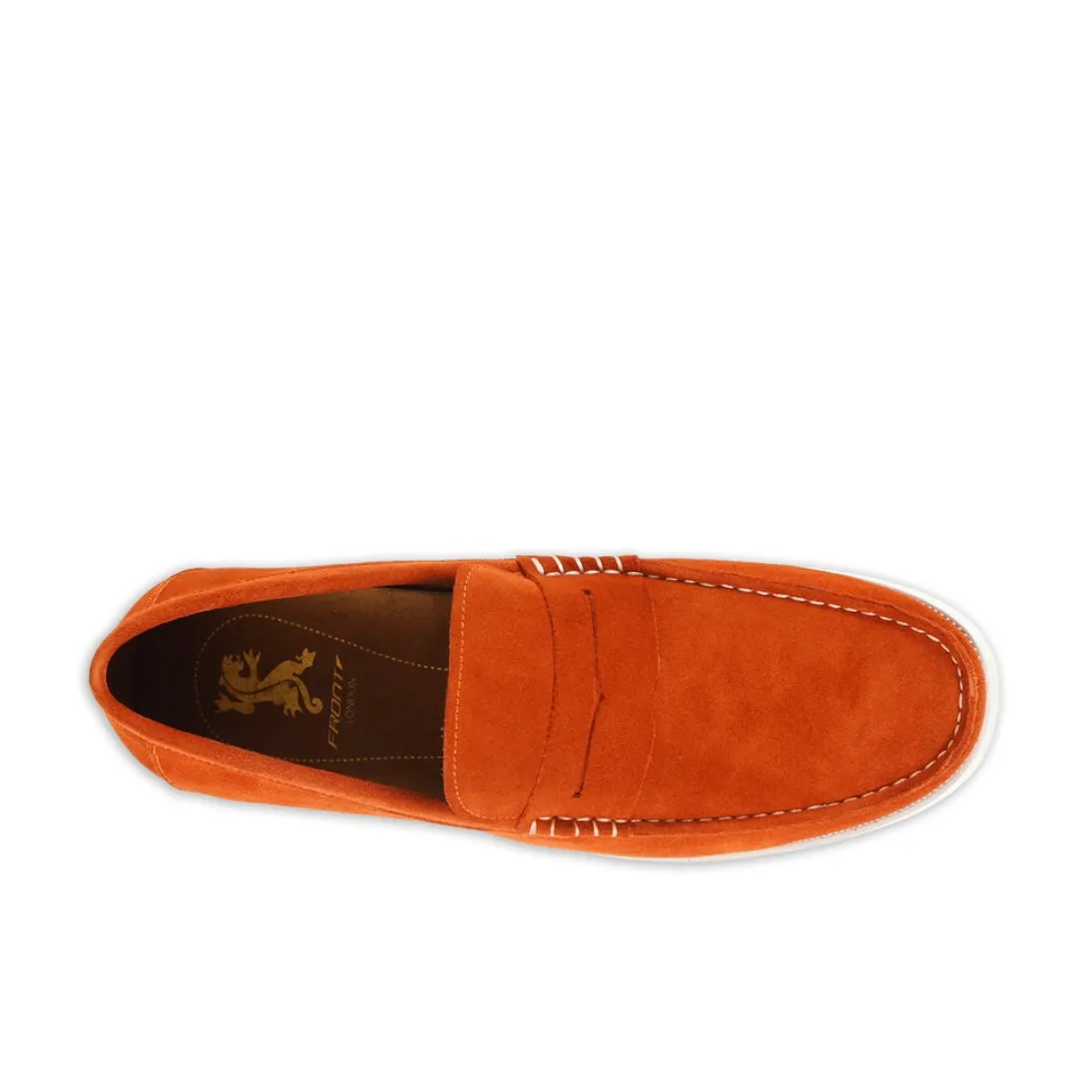 Front Doug Suede Slip-on Senny Loafers FR7494 Orange