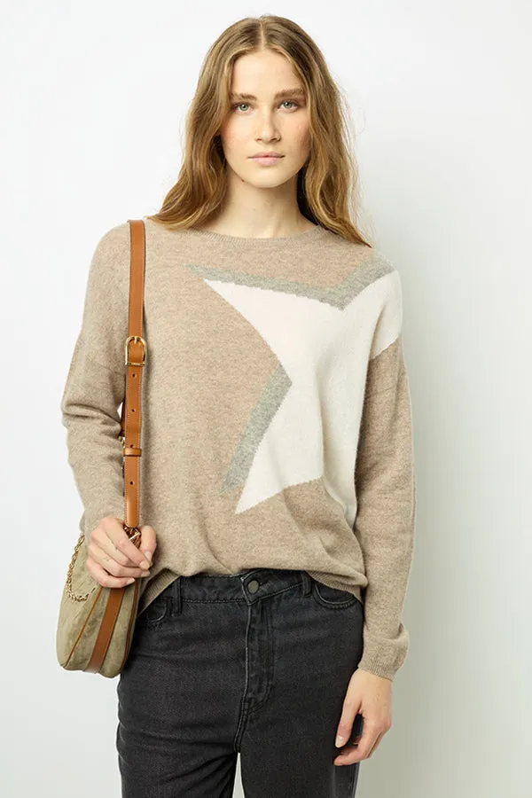 Gerard Darel JANELA STAR CASHMERE SWEATER