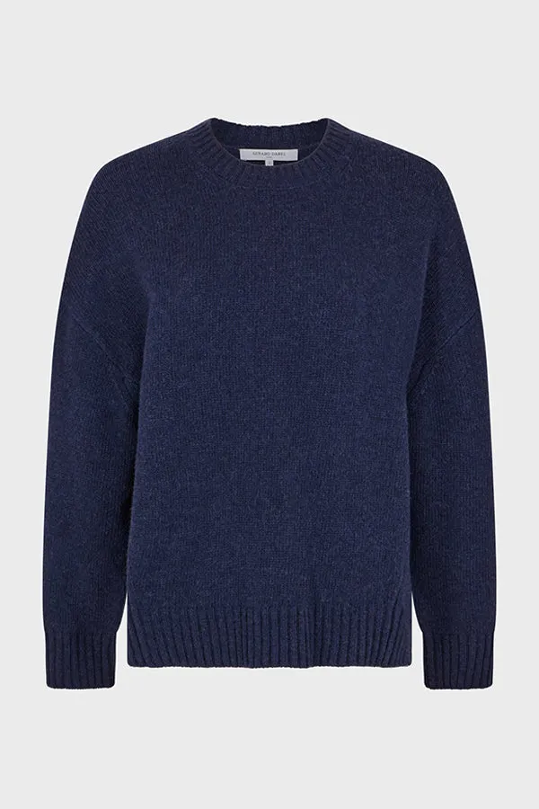 Gerard Darel JEANNIC BLUE OVERSIZED WOOL SWEATER