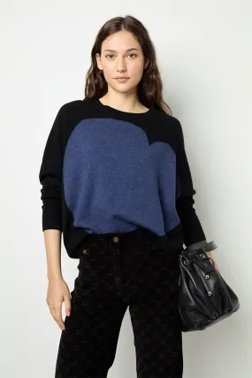 Gerard Darel JORDANE WOOL HEART PRINT SWEATER