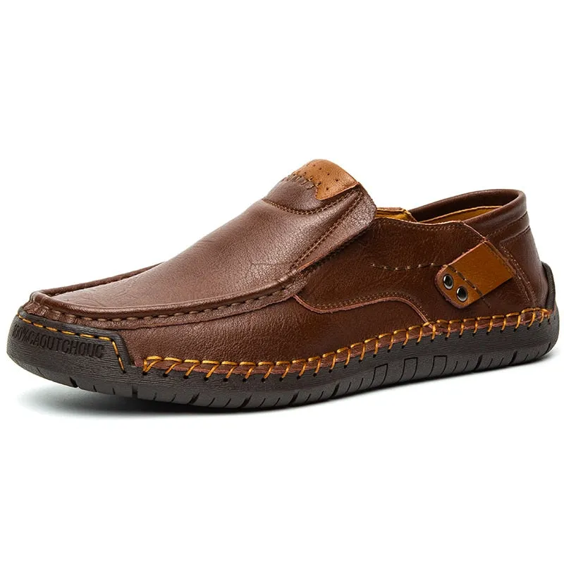 Golden-Sparrow Men's Leather Loafers