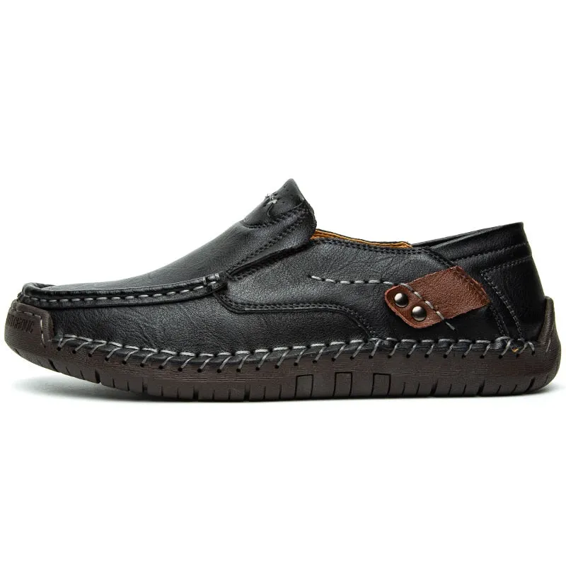 Golden-Sparrow Men's Leather Loafers