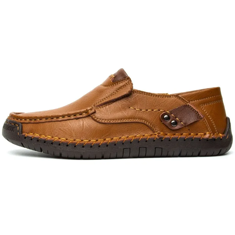 Golden-Sparrow Men's Leather Loafers