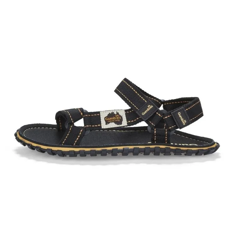 Gumbies Tracker Sandals Unisex Black GU-SATRA001