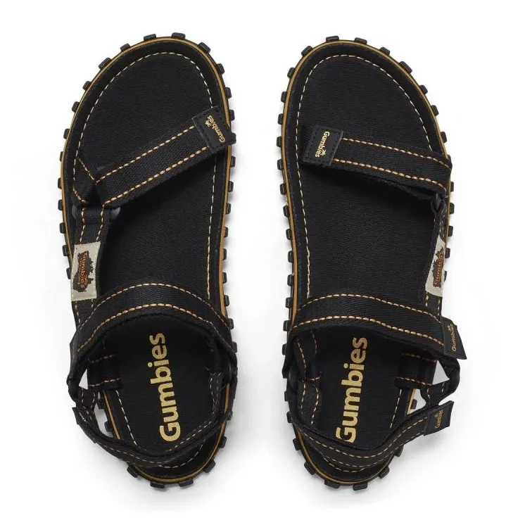 Gumbies Tracker Sandals Unisex Black GU-SATRA001