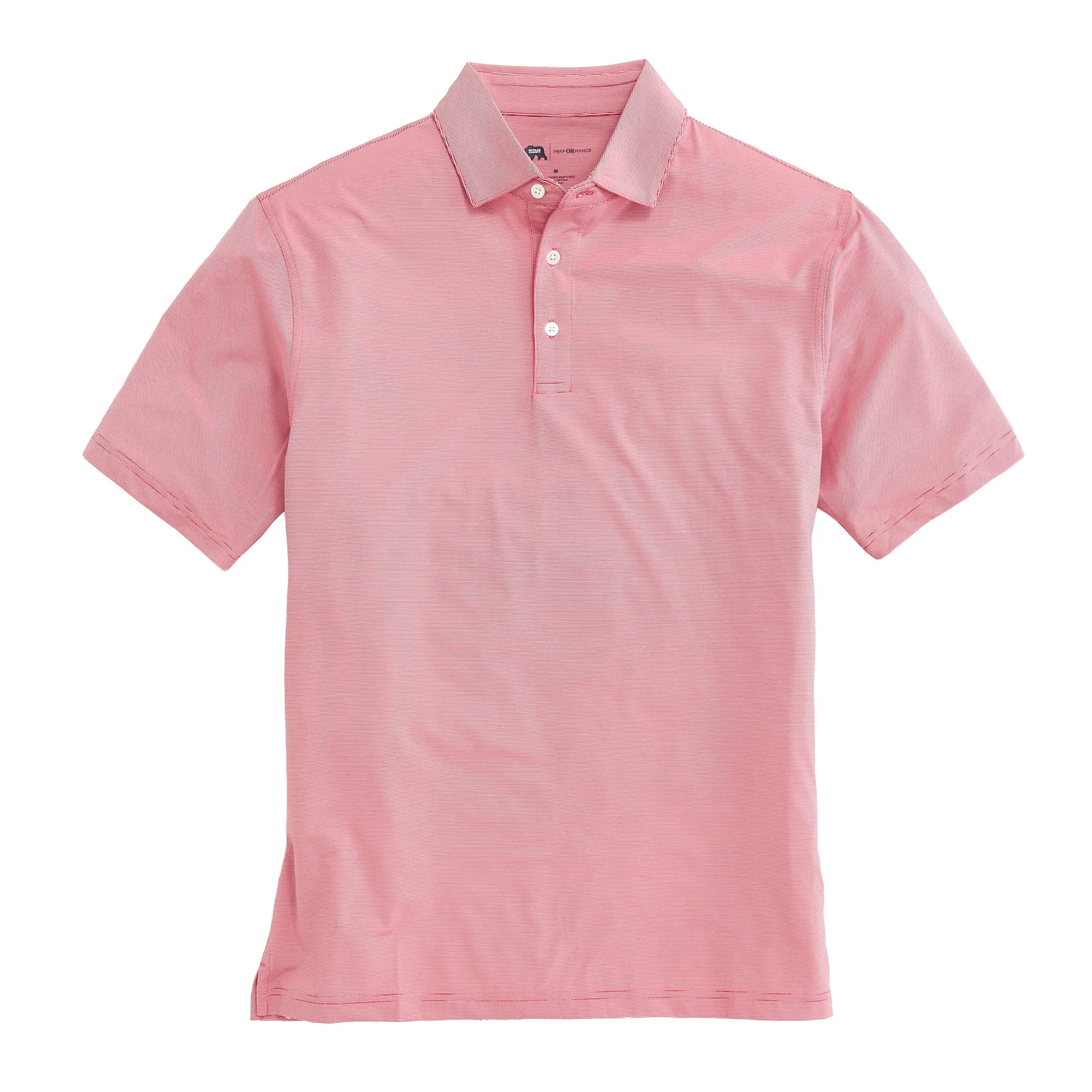 Hairline Stripe Performance Polo - Red