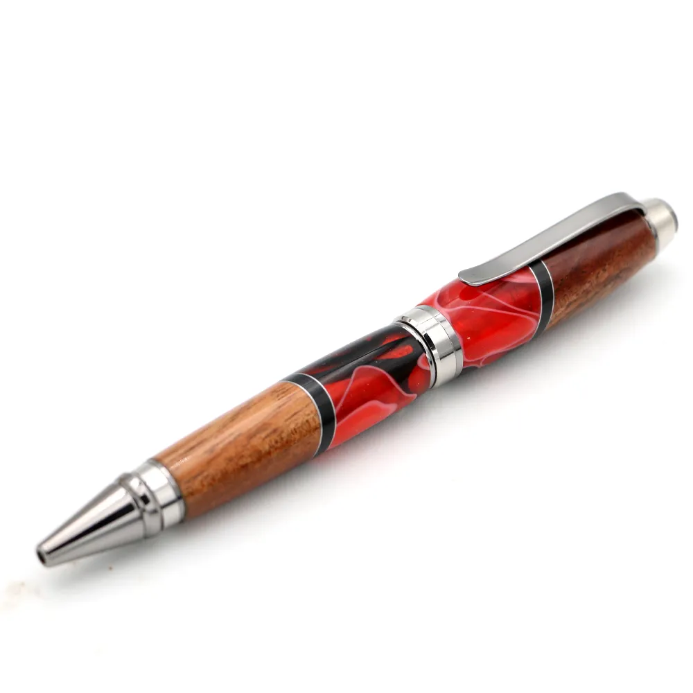 Hawaiian Koa and Red Resin Cigar Pen