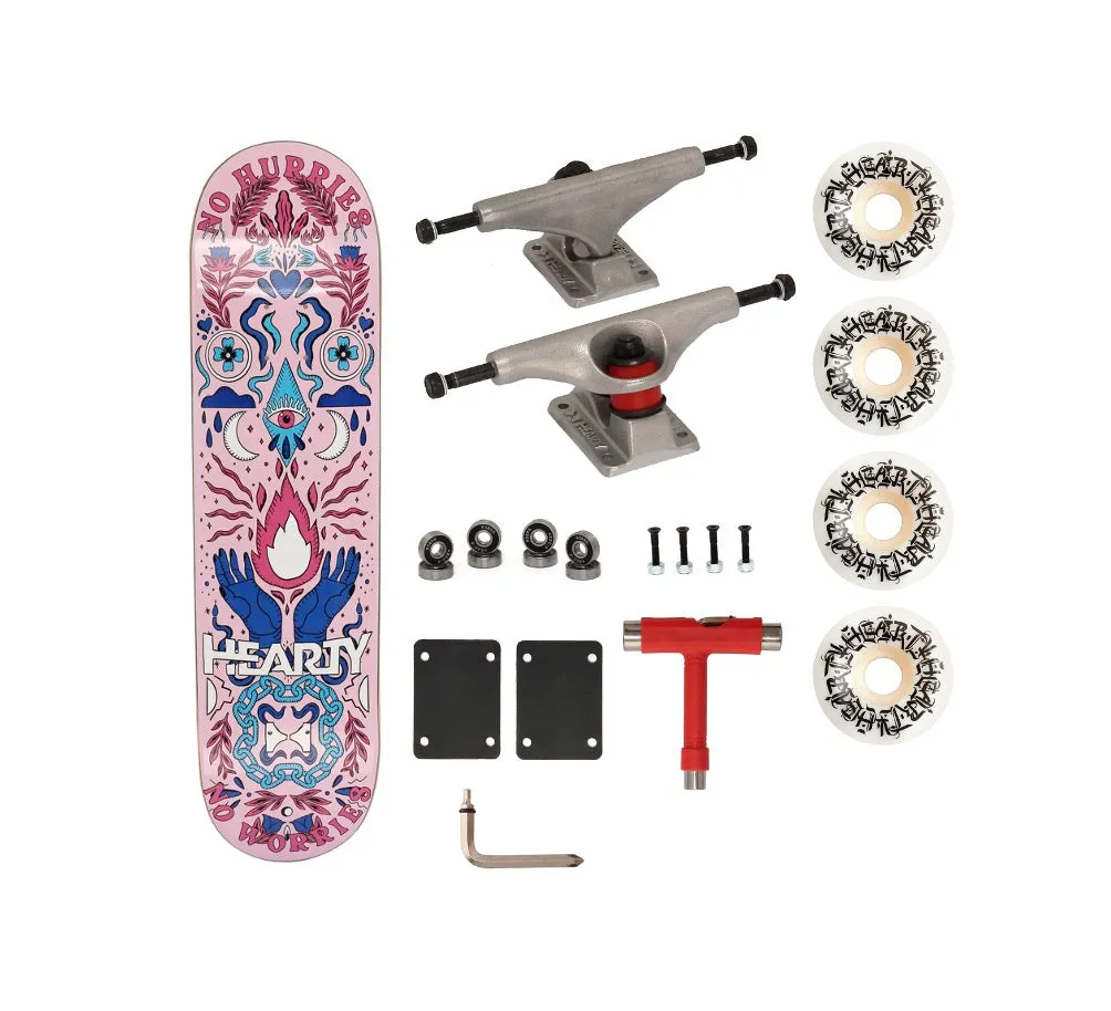 Hearty Pro-Complete Skateboard Pack- Unassembled- 8.0