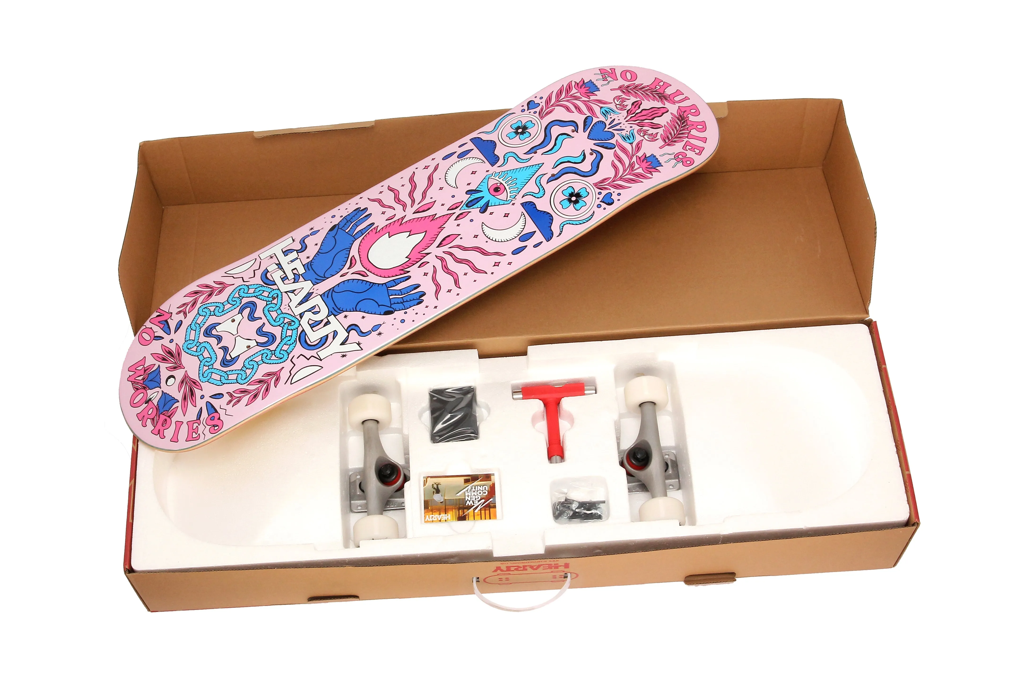 Hearty Pro-Complete Skateboard Pack- Unassembled- 8.0