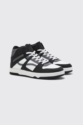 High Top Multi Panel Detail Trainers