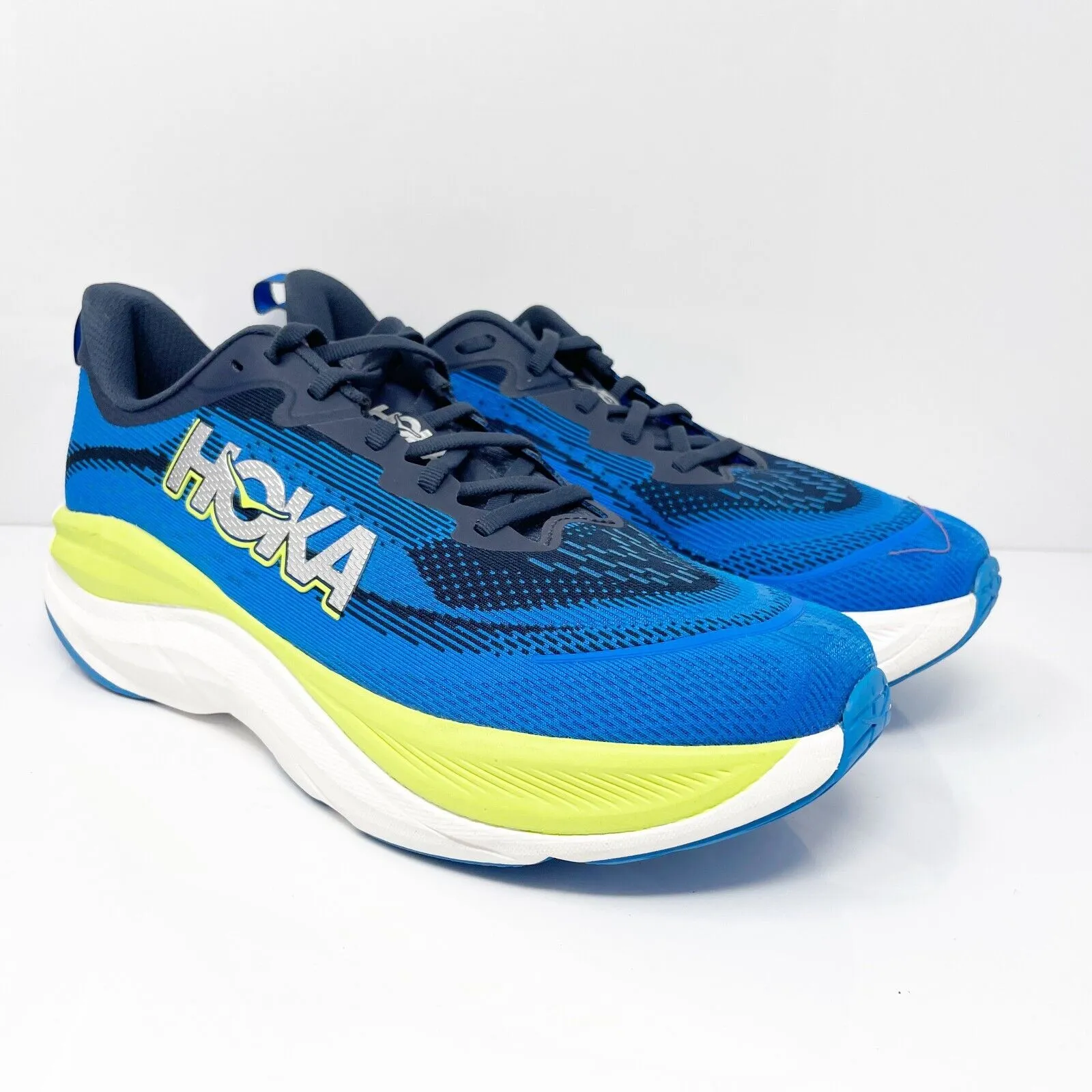 Hoka One One Mens Skyflow 1155111 VVY Blue Running Shoes Sneakers Size 10 D