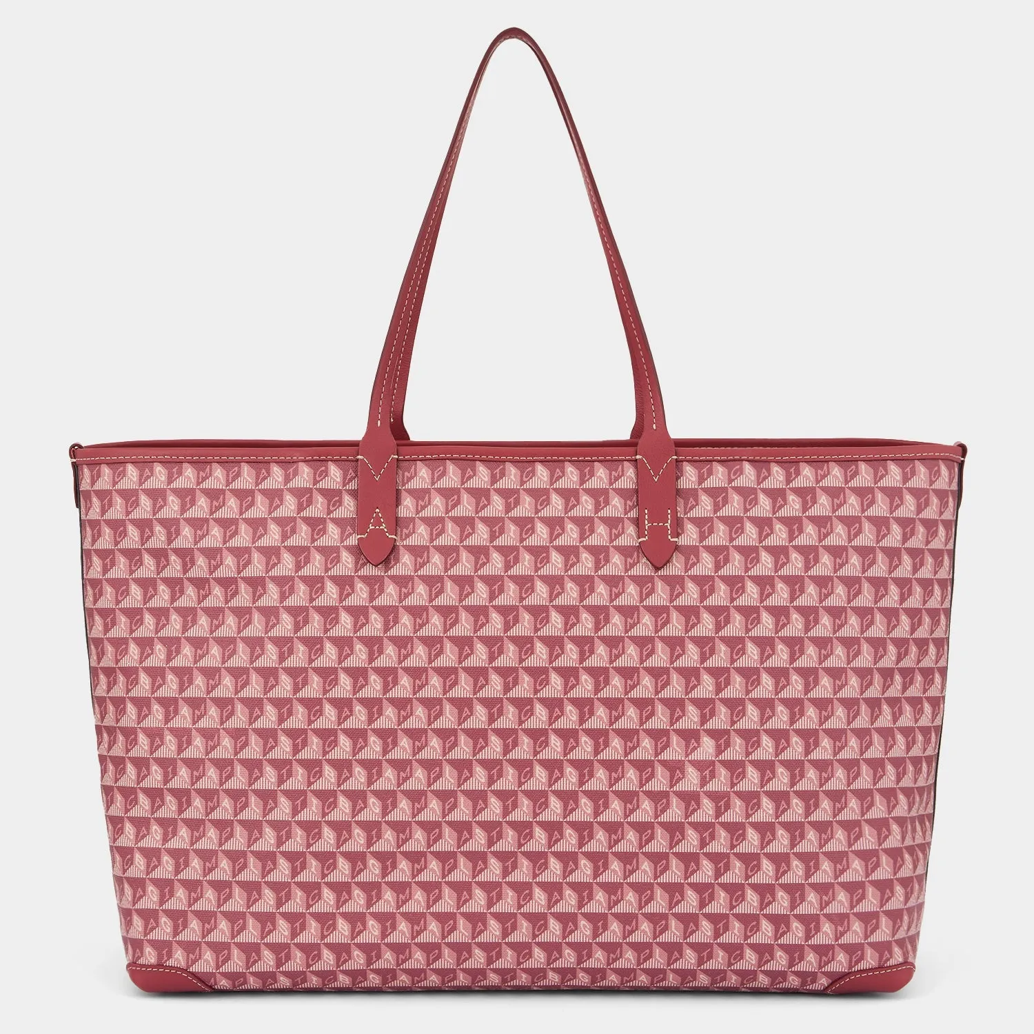 I Am A Plastic Bag Zipped Motif Tote-              