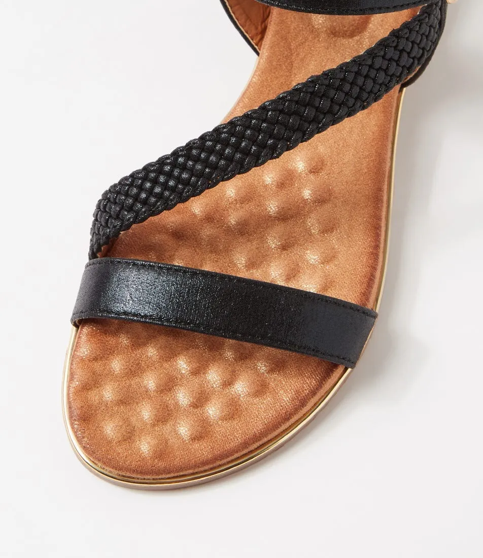 I LOVE BILLY Merleo Black Shimmer Multi Sandals