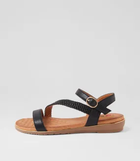 I LOVE BILLY Merleo Black Shimmer Multi Sandals