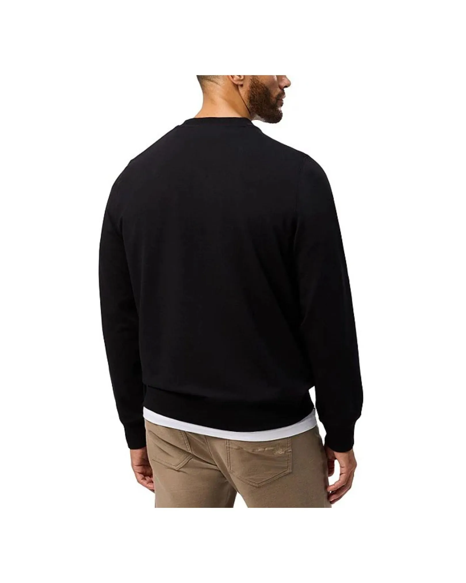 Lakewood Suede Detailing Fleece Sweatshirt - Black