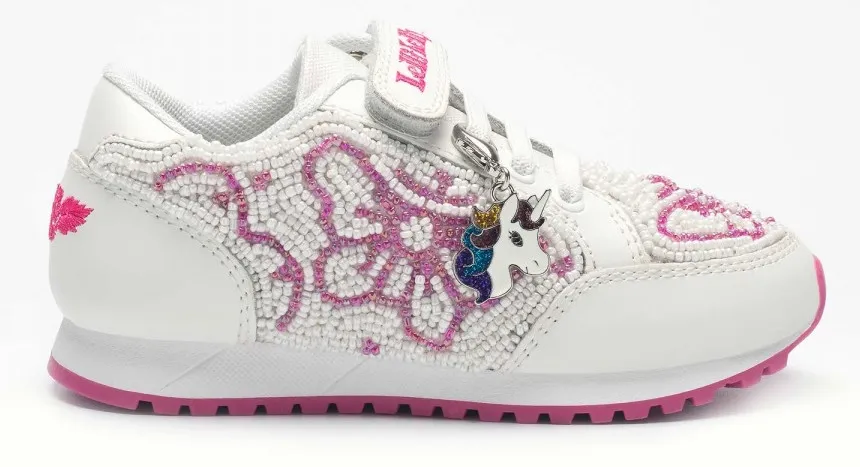 LELLI KELLY LK 4810 SNEAKERISSIMA TRAINERS FUXIA WHITE SPECIAL EDITION