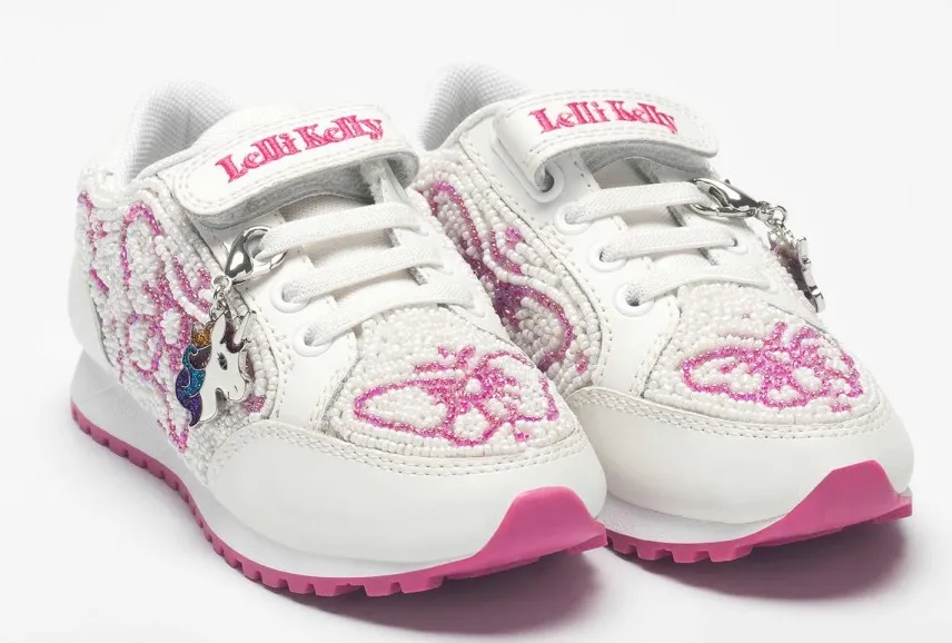 LELLI KELLY LK 4810 SNEAKERISSIMA TRAINERS FUXIA WHITE SPECIAL EDITION