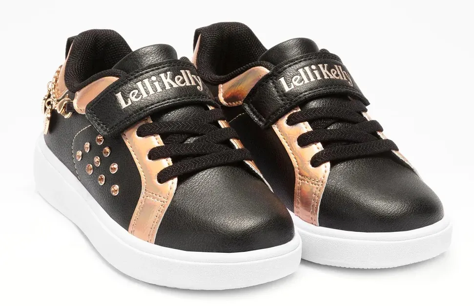 Lelli Kelly LK3810 Gioiello Removable Bracelet Charm Trainers Black/Gold