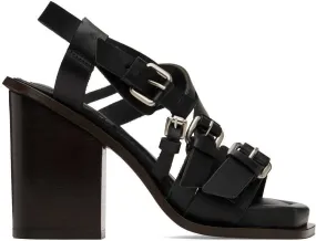 LEMAIRE Black Square Heeled 100 Sandals