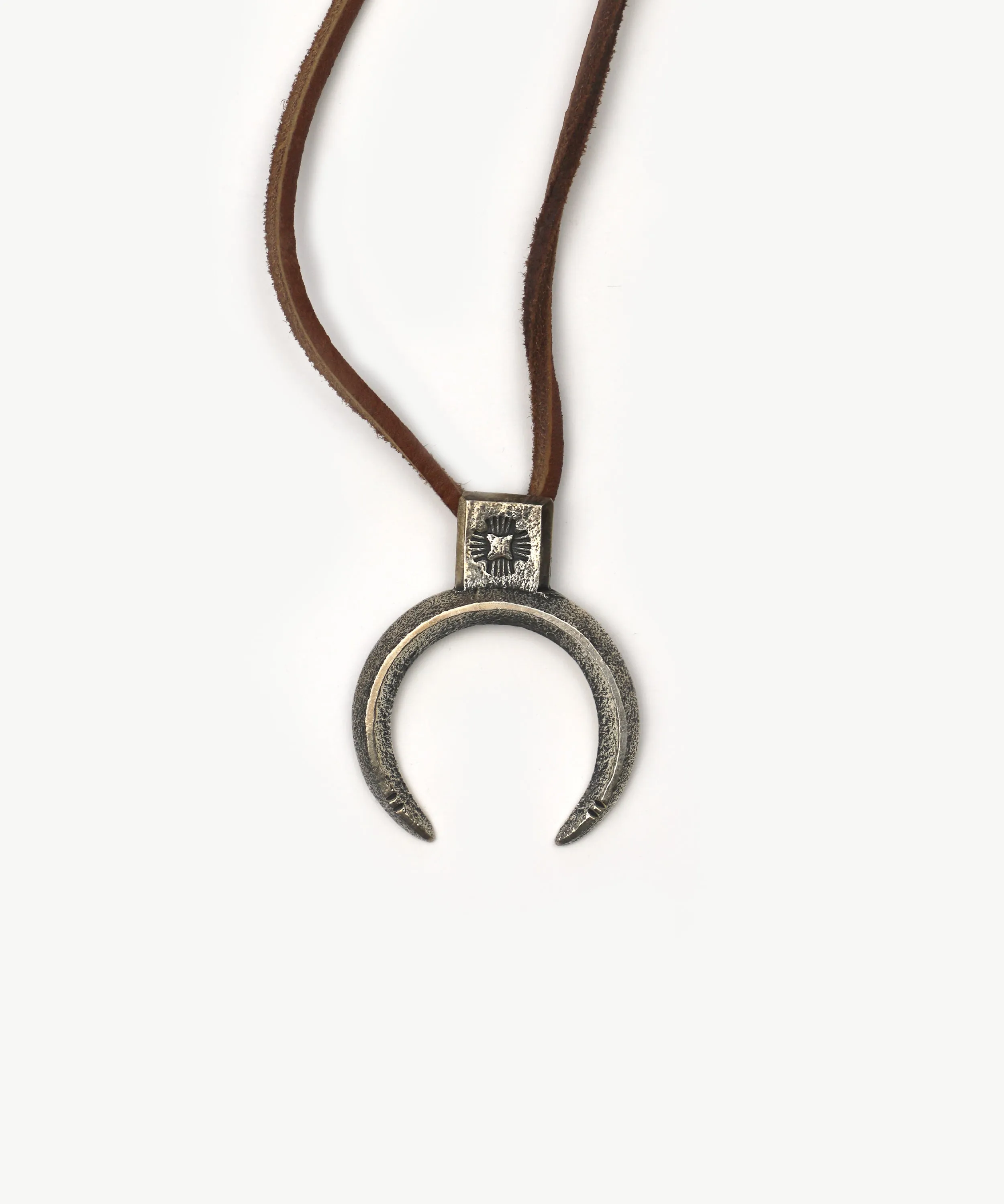 Light Brown Leather Talisman Necklace – Single