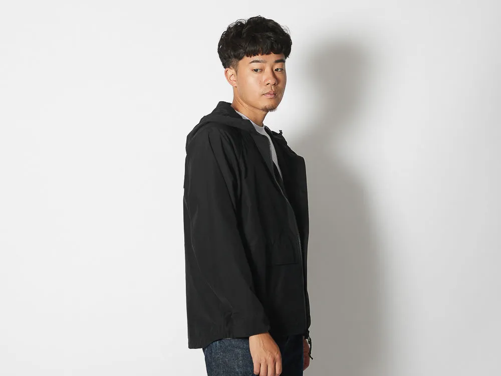 Light Mountain Cloth Zip Up Parka Jacket Black