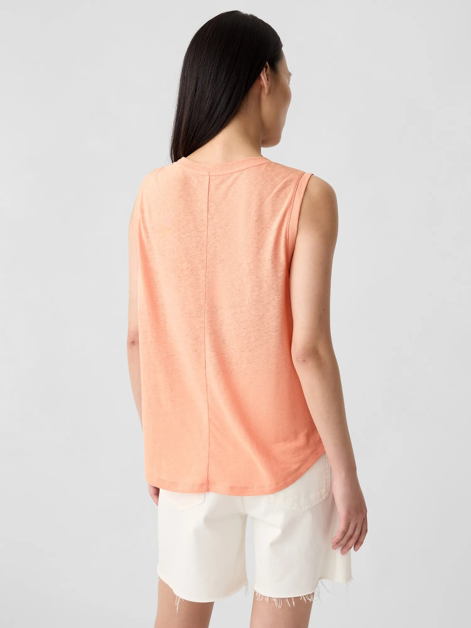 Linen-Blend Tank Top