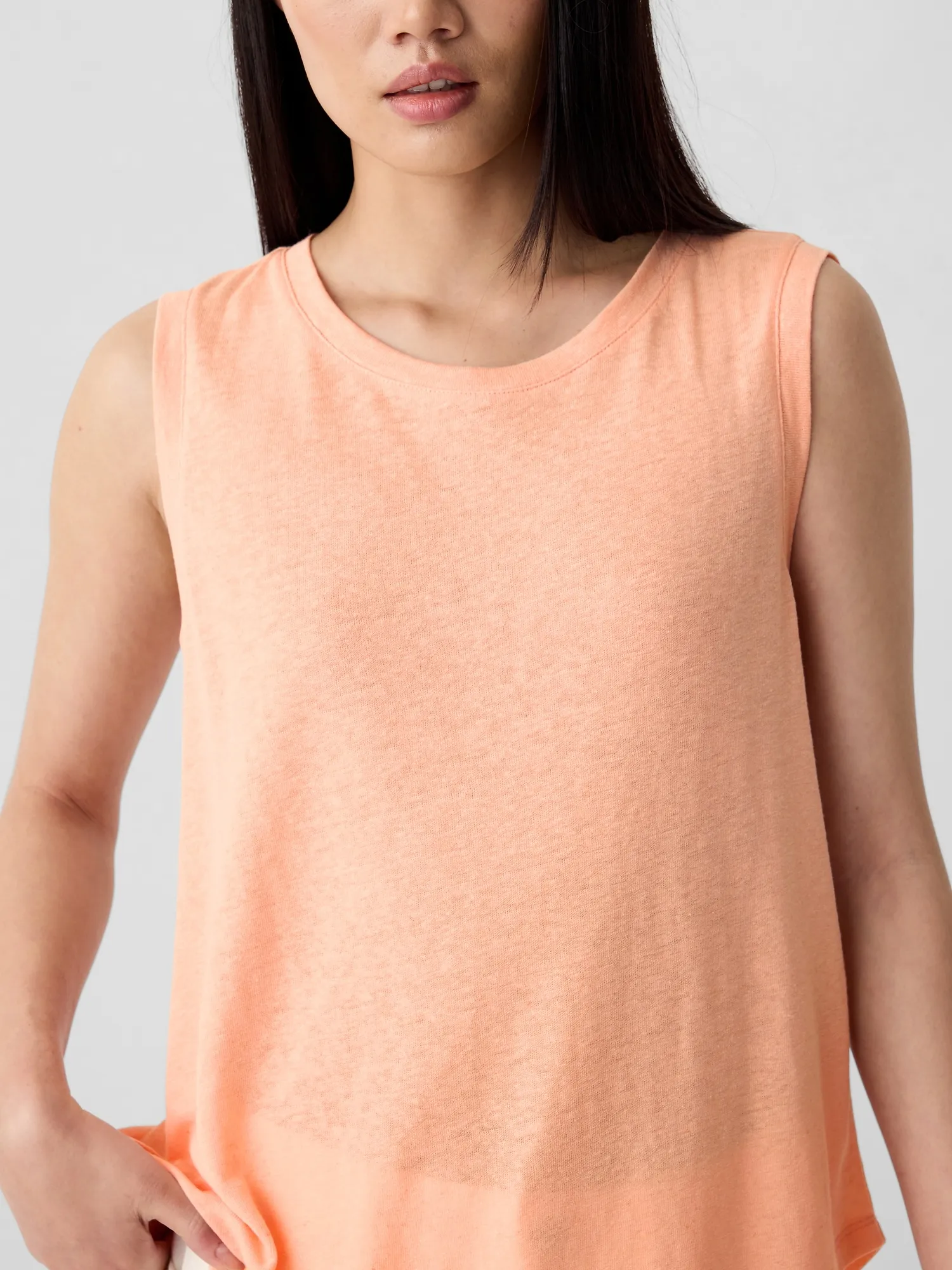 Linen-Blend Tank Top