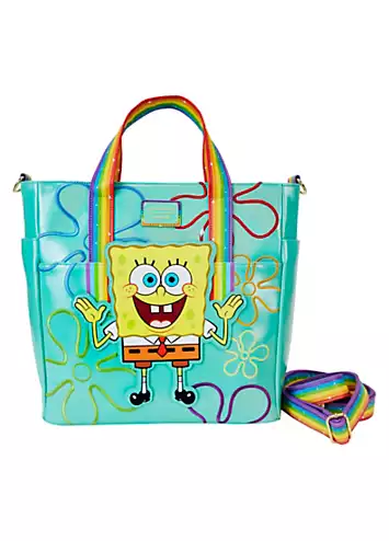 Loungefly Nickelodeon Spongebob 25th Anniversary Imagination Convertible Tote Bag | Kaleidoscope