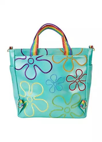 Loungefly Nickelodeon Spongebob 25th Anniversary Imagination Convertible Tote Bag | Kaleidoscope