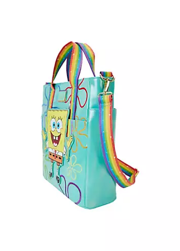 Loungefly Nickelodeon Spongebob 25th Anniversary Imagination Convertible Tote Bag | Kaleidoscope