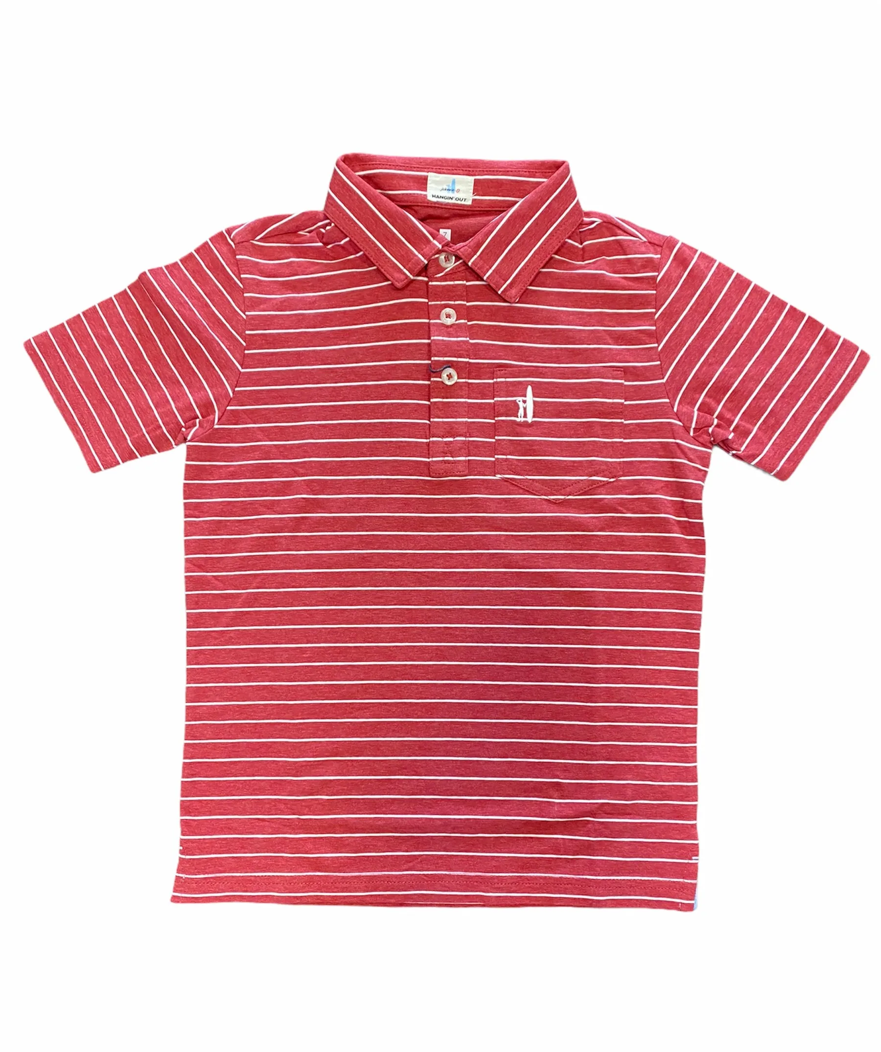 Malibu Red 3 Button Polo