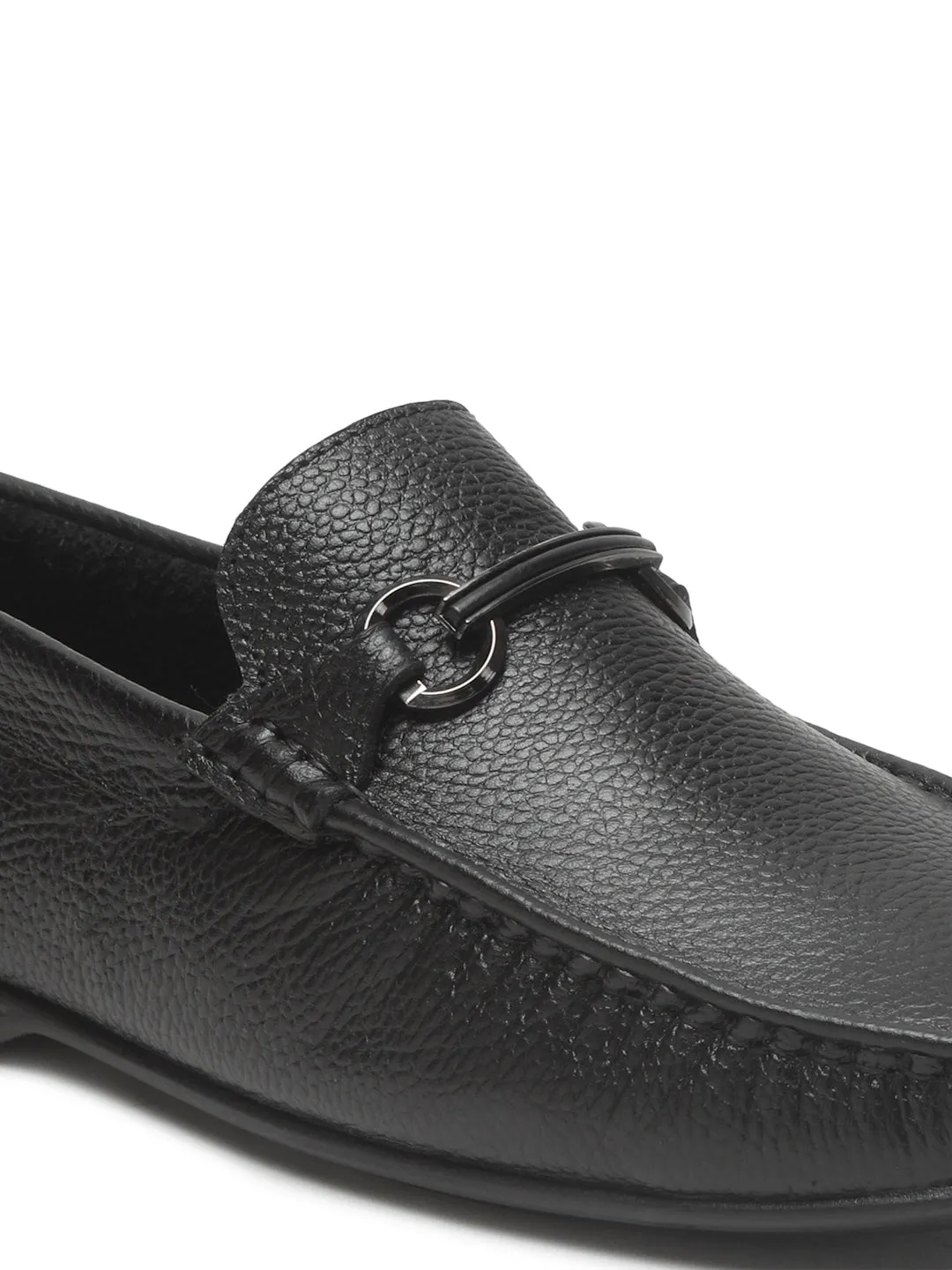 Men's Black Leather Flexi 360 Loafers