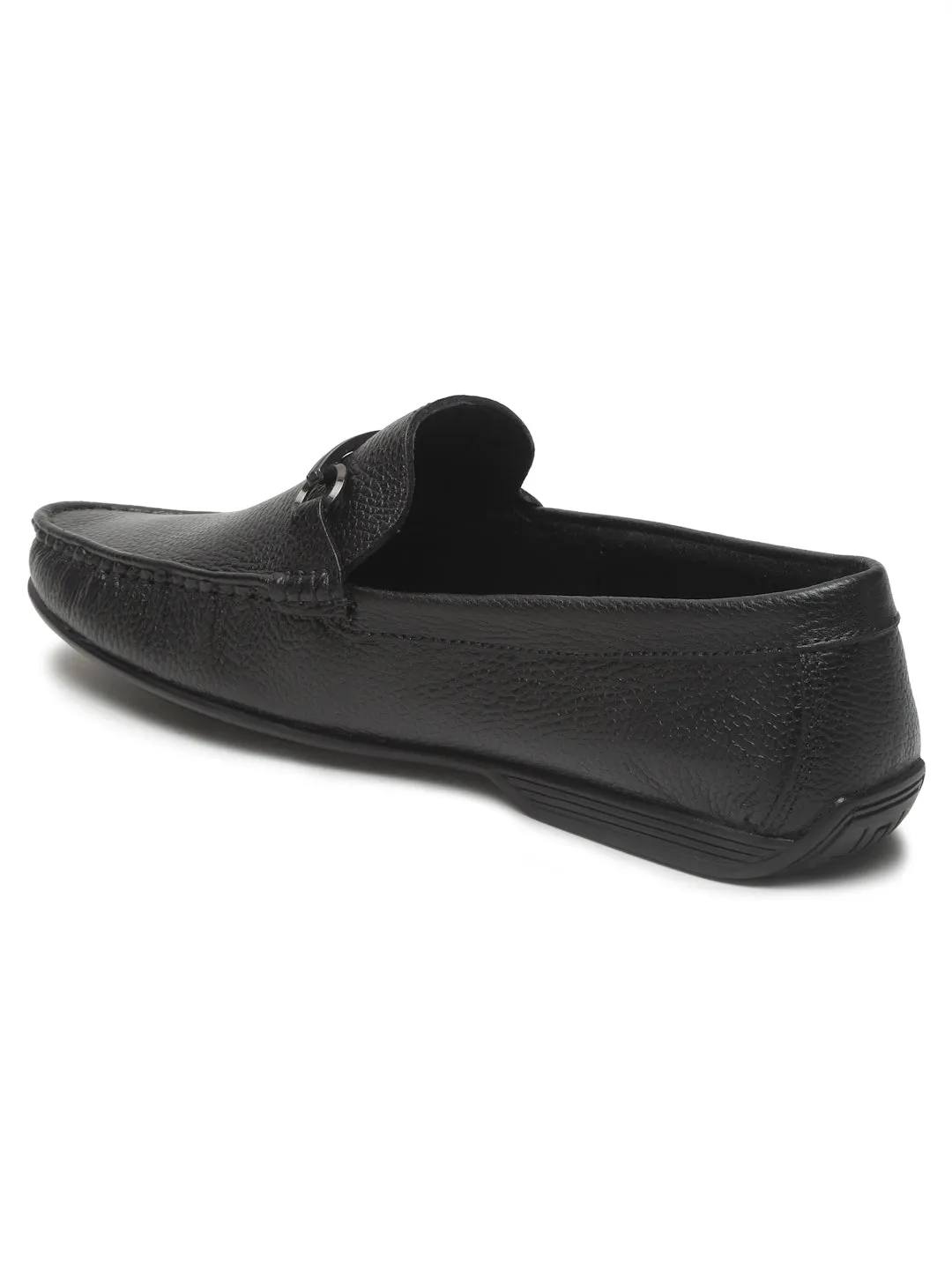 Men's Black Leather Flexi 360 Loafers