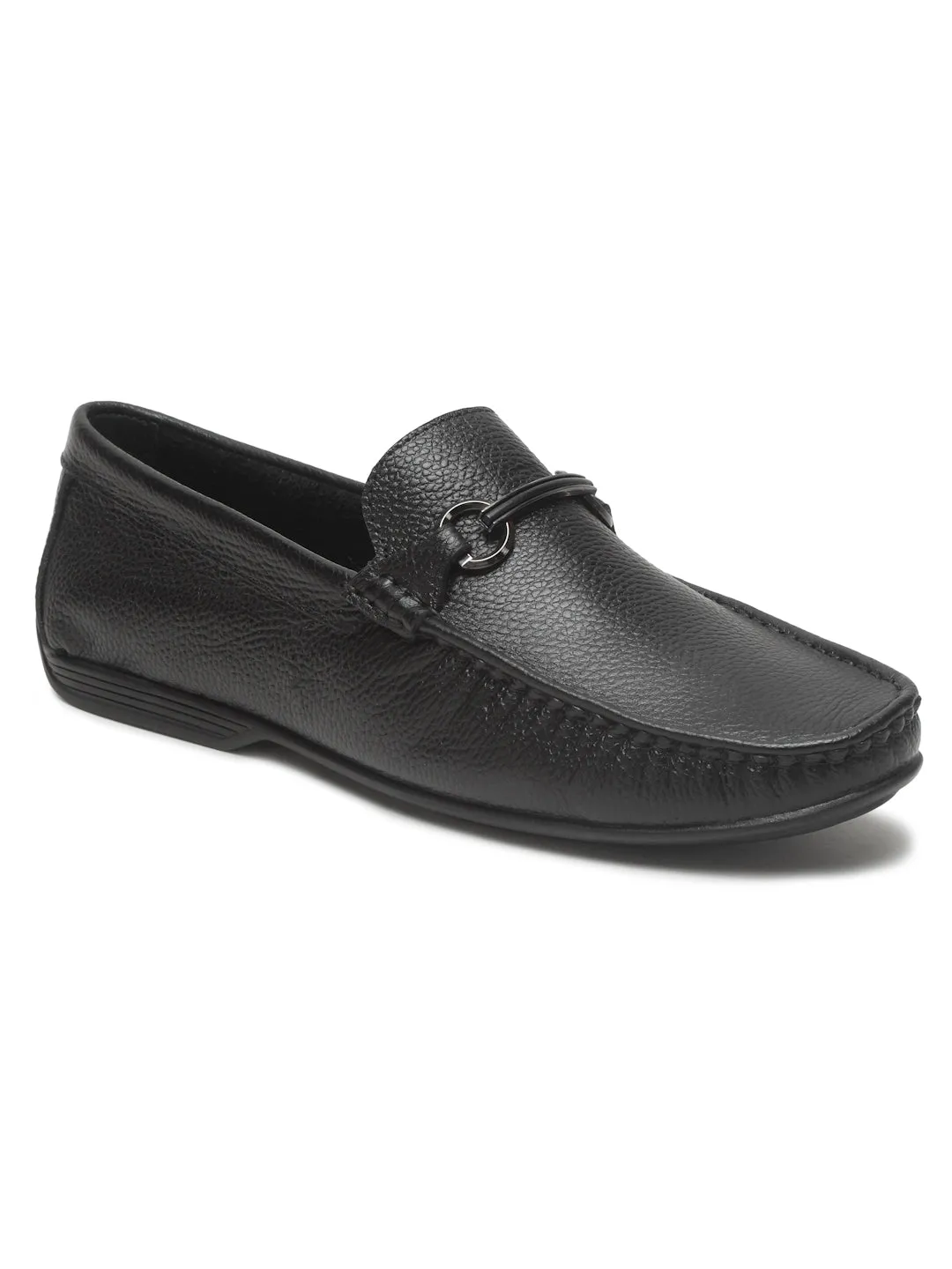 Men's Black Leather Flexi 360 Loafers