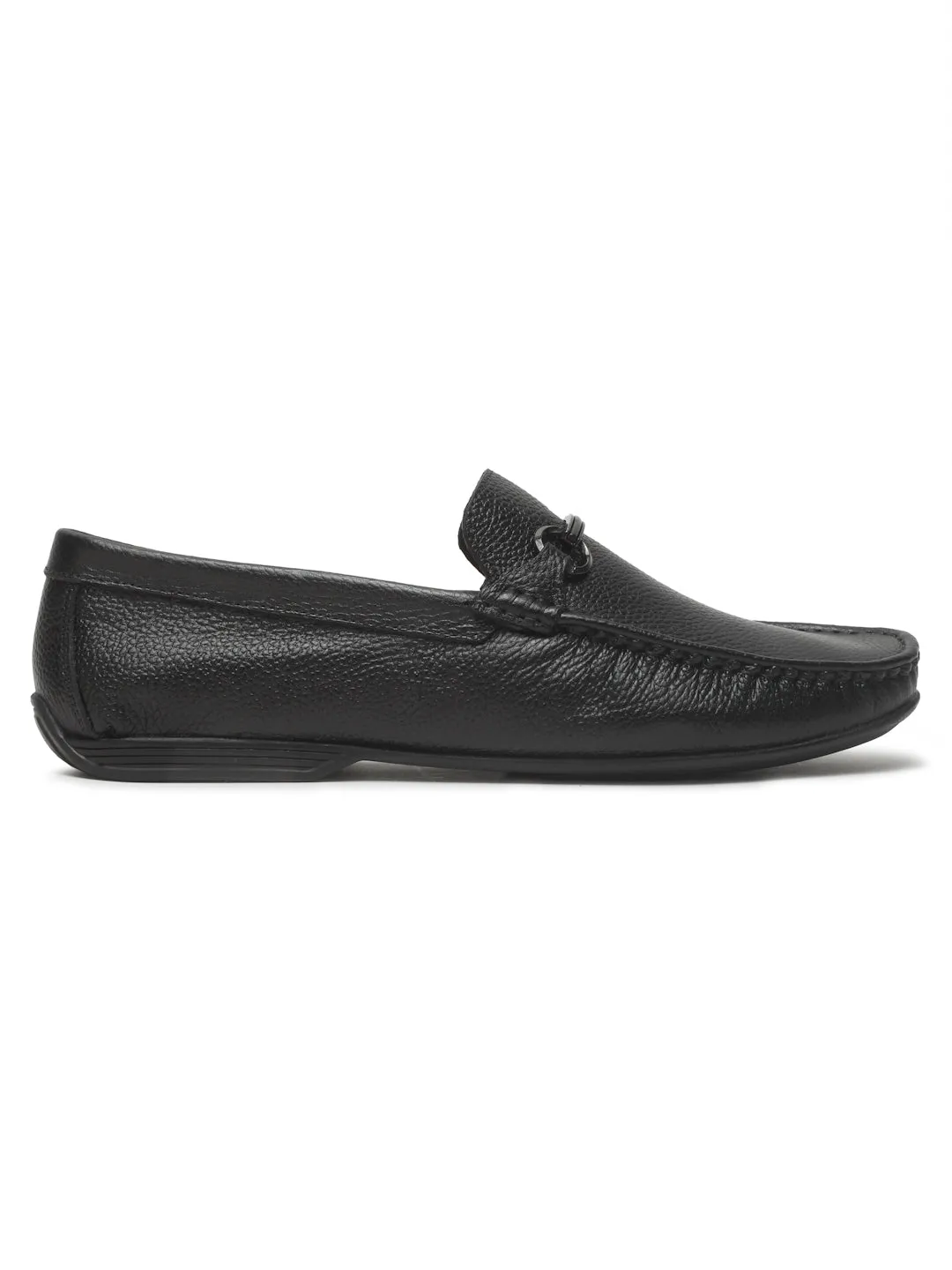 Men's Black Leather Flexi 360 Loafers