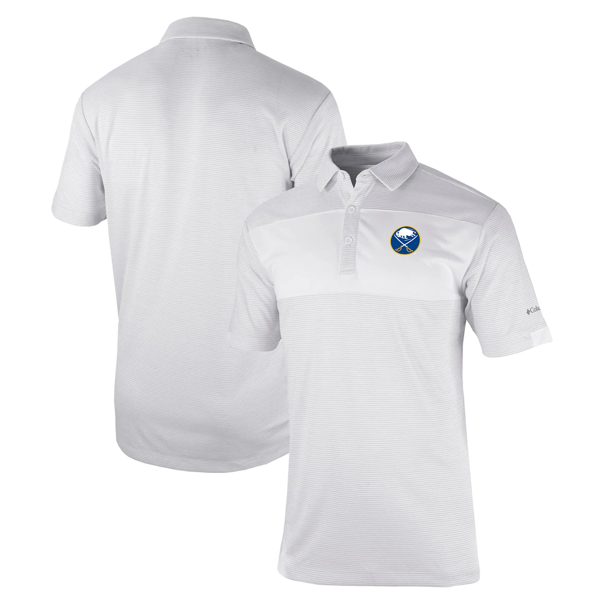 Men's Buffalo Sabres Columbia White Omni-Wick Total Control Polo