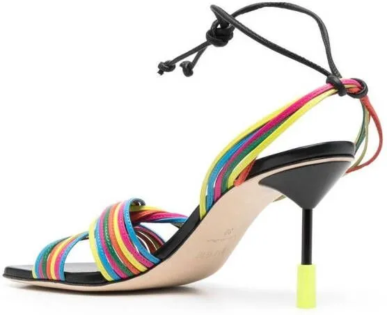 MSGM multi twist-strap 95mm sandals Black