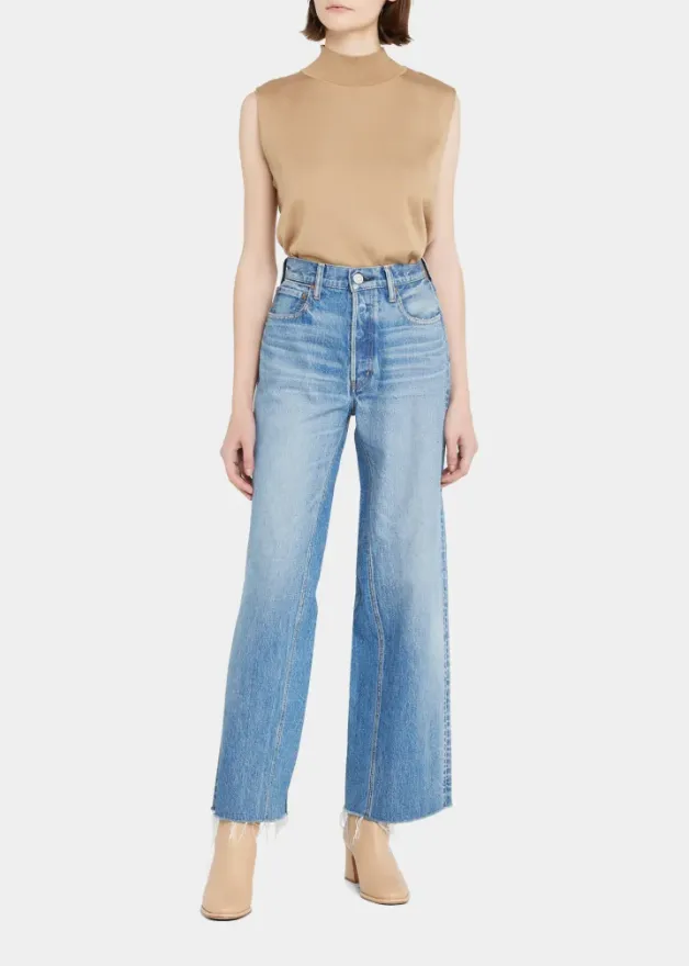 MV Riverview High Rise Wide Straight Ankle Jeans