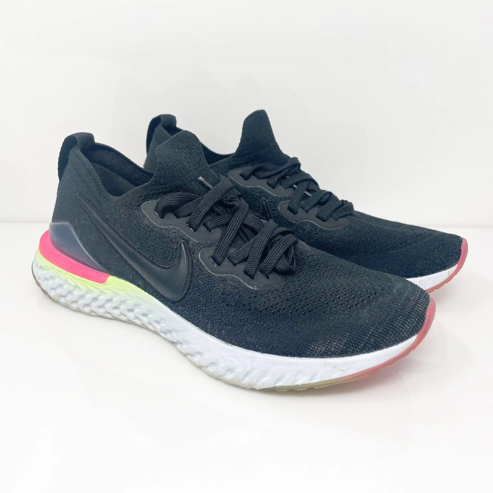 Nike Boys Epic React Flyknit 2 AQ3243-003 Black Running Shoes Sneakers Size 7Y