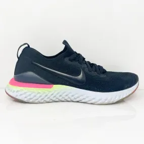 Nike Boys Epic React Flyknit 2 AQ3243-003 Black Running Shoes Sneakers Size 7Y