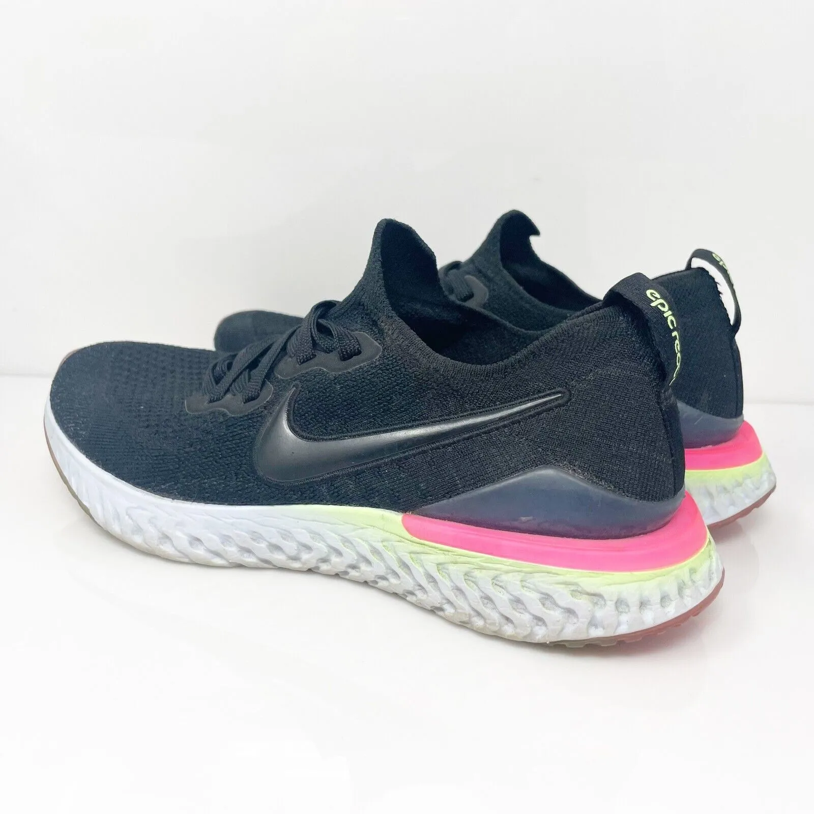 Nike Boys Epic React Flyknit 2 AQ3243-003 Black Running Shoes Sneakers Size 7Y