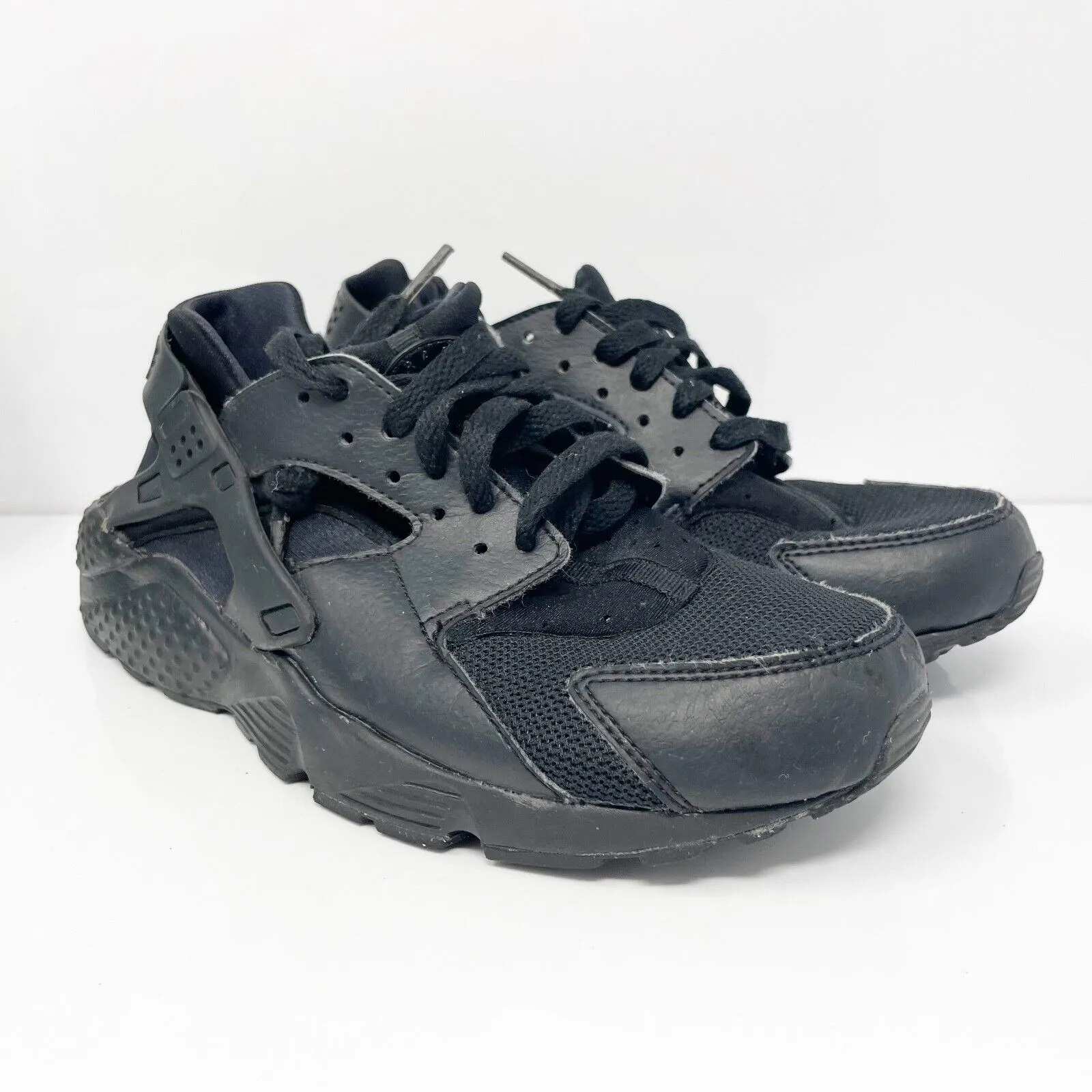 Nike Boys Huarache Run 654275-016 Black Running Shoes Sneakers Size 7Y